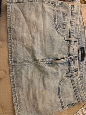 Aeropostale Stonewash Denim Mini Skirt - Light Blue